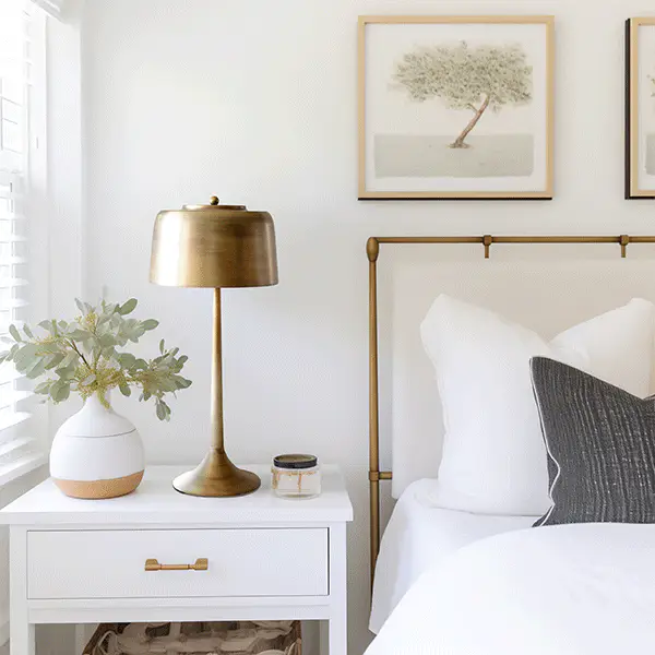 Mid Century Modern Antique Brass Table Lamp