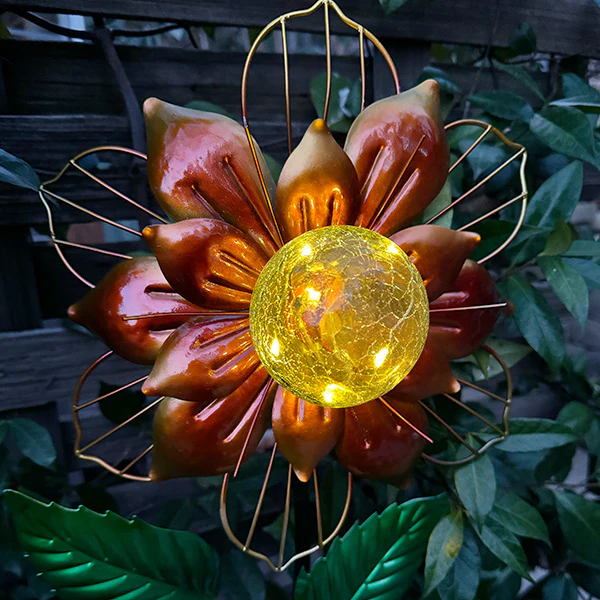 Eco-Friendly Solar Powered Flower Garden Stake