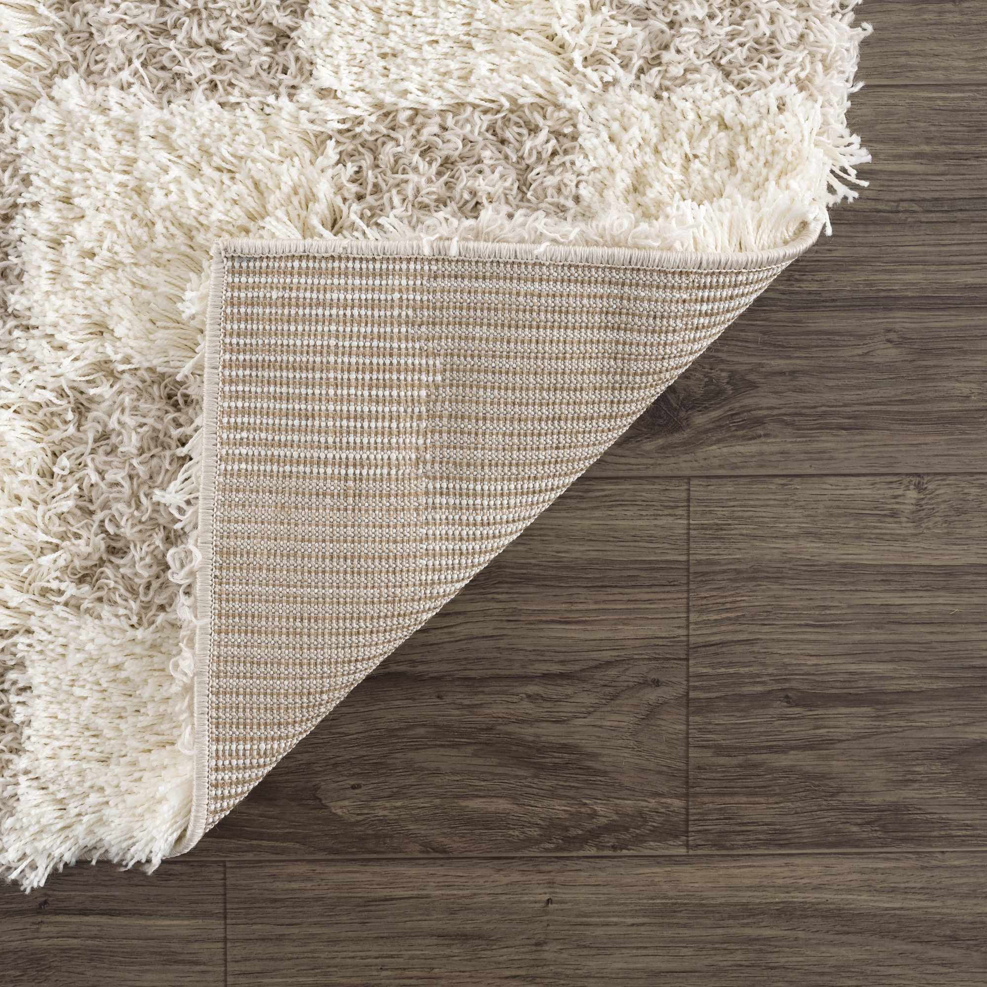 Neutral Checkered Area Rug