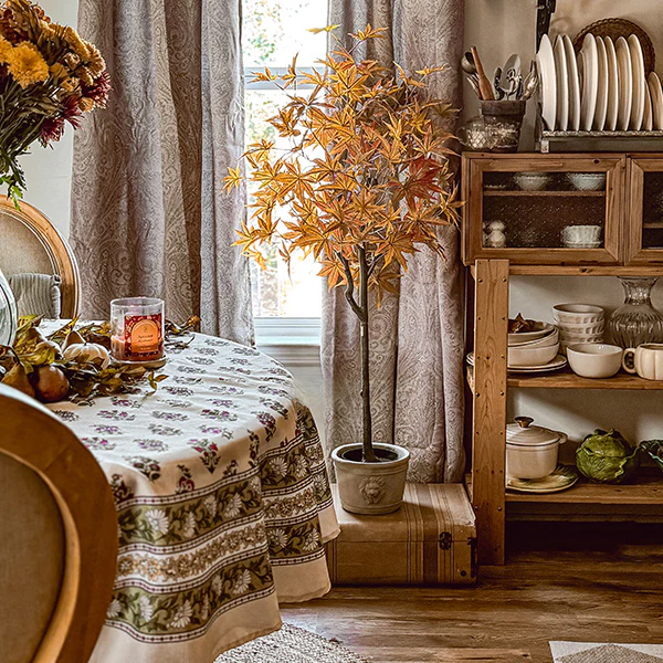 52 Inch Potted Foliage Maple Leaf Faux Tree