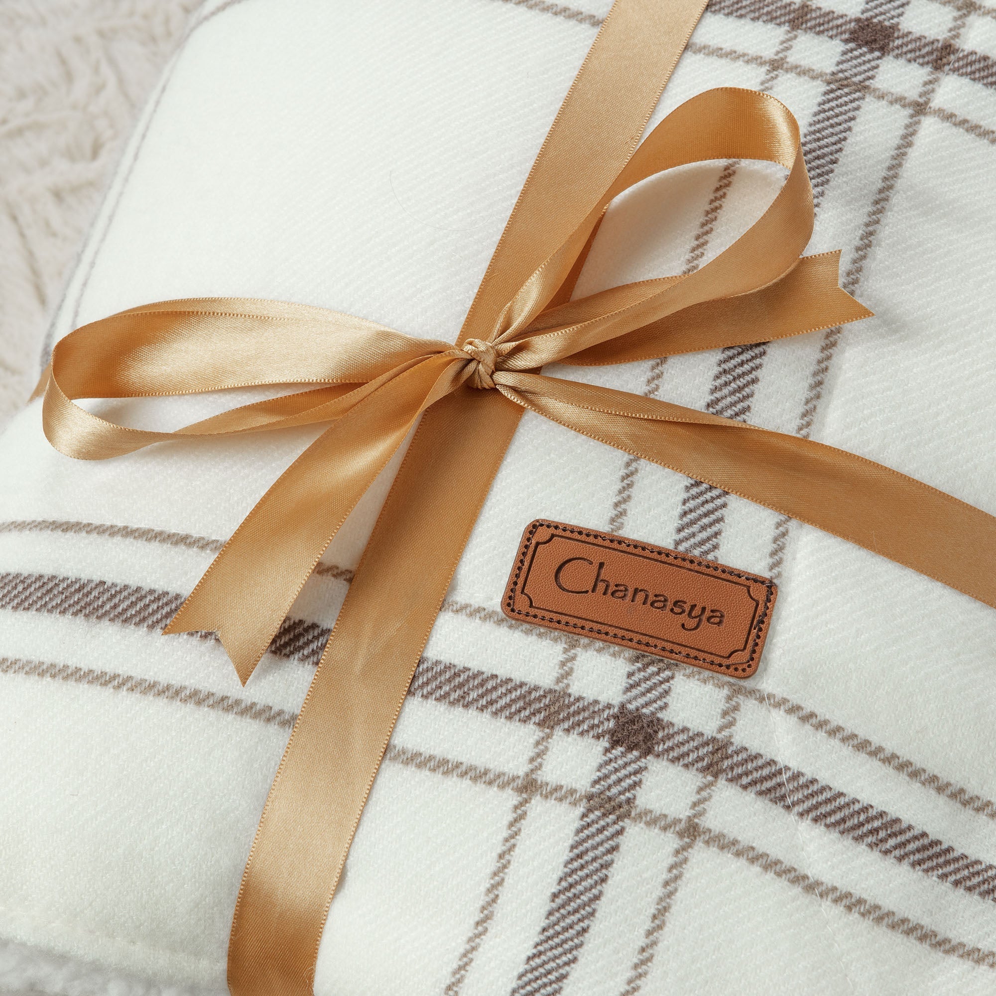 Plaid Sherpa Throw Blanket