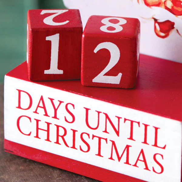 Vintage Santa Christmas Countdown Blocks