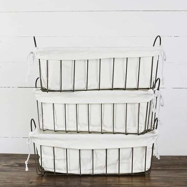 Wall Rack Organizer with 3 Baskets