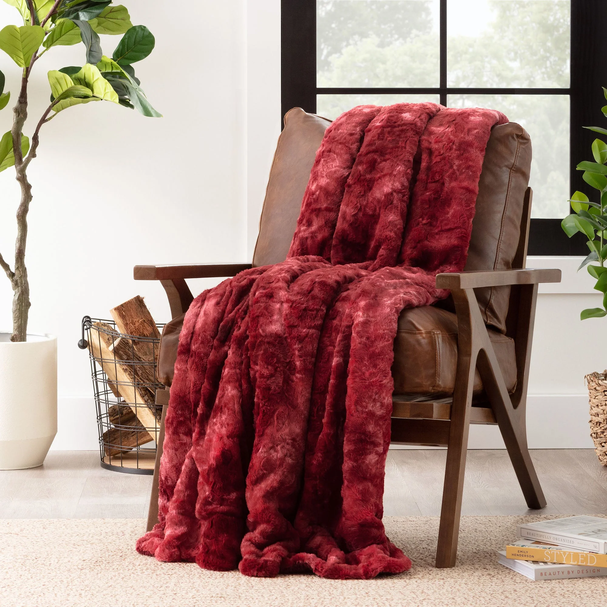 Wolf Faux Fur Throw Blanket