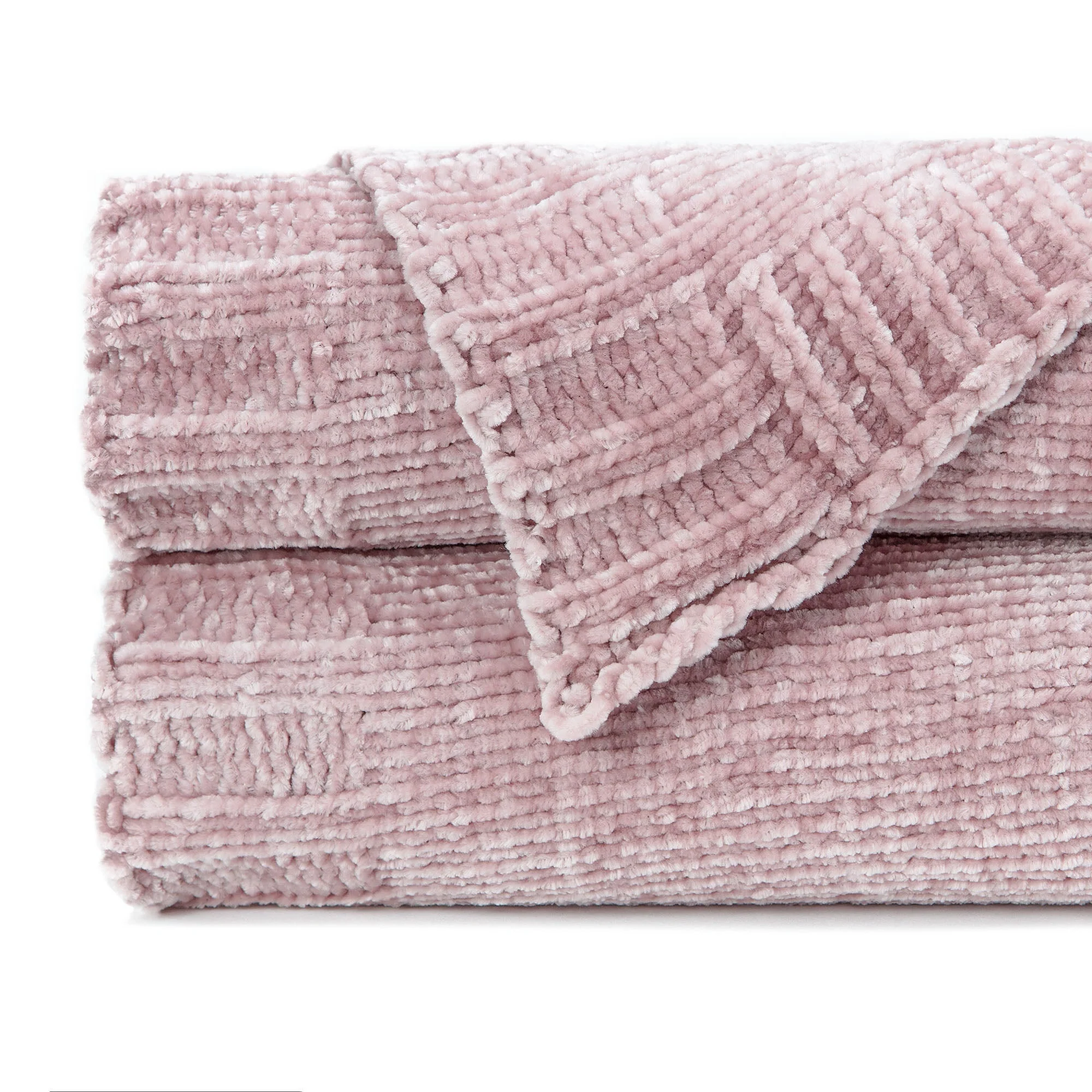 Chenille Luxe Border Throw Blanket