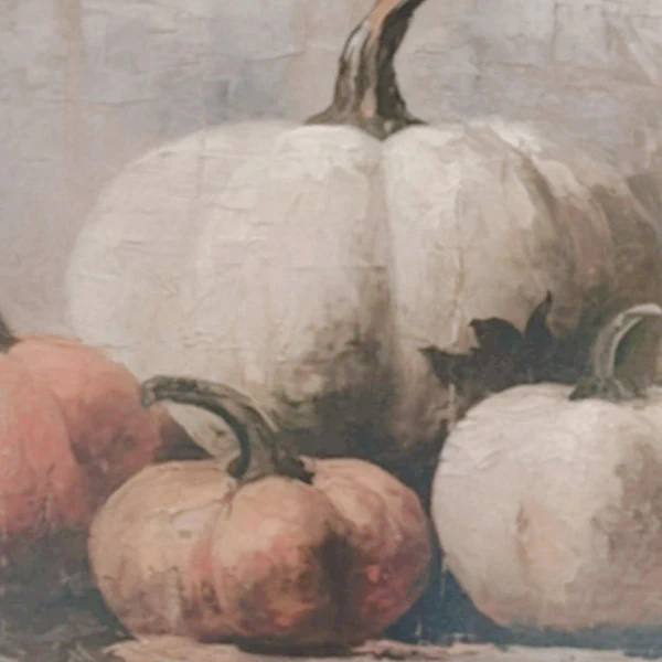 Vintage Inspired Pumpkin Wood Framed Wall Art