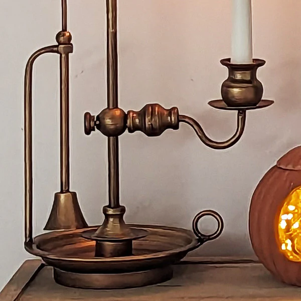 French Bouillotte Inspired Candle Brass Desk Lamp