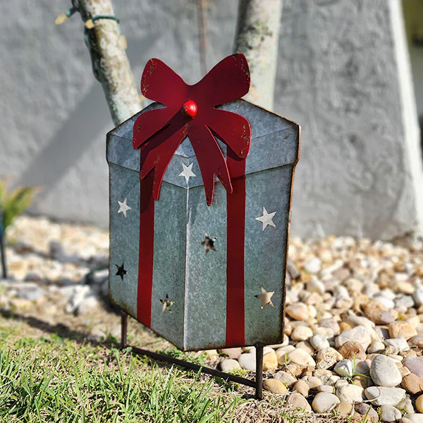 Metal Present Yard Stake