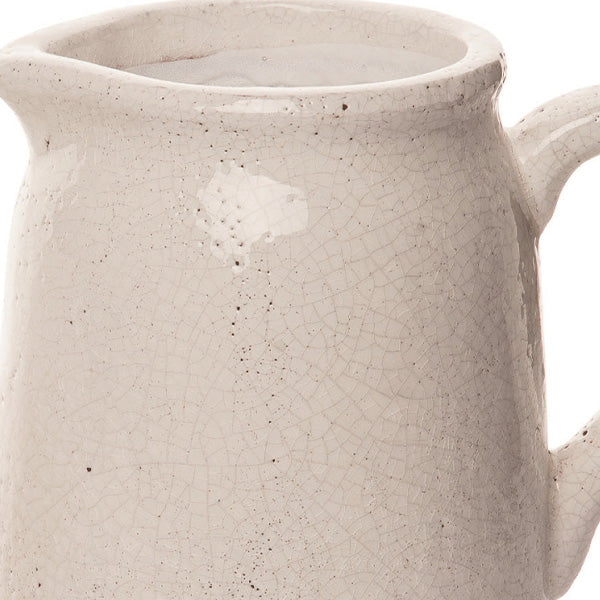 Crackled Finish Terracotta Vases, Set of 2