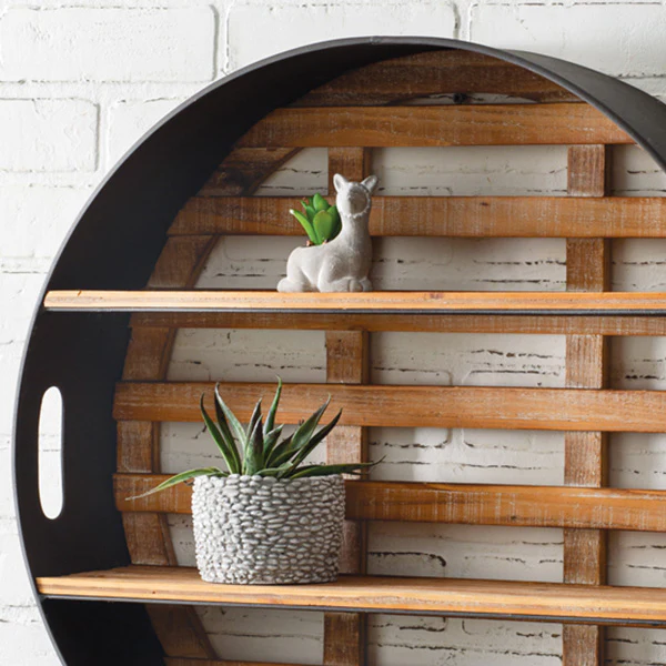 Serving Tray Round Wall Shelf