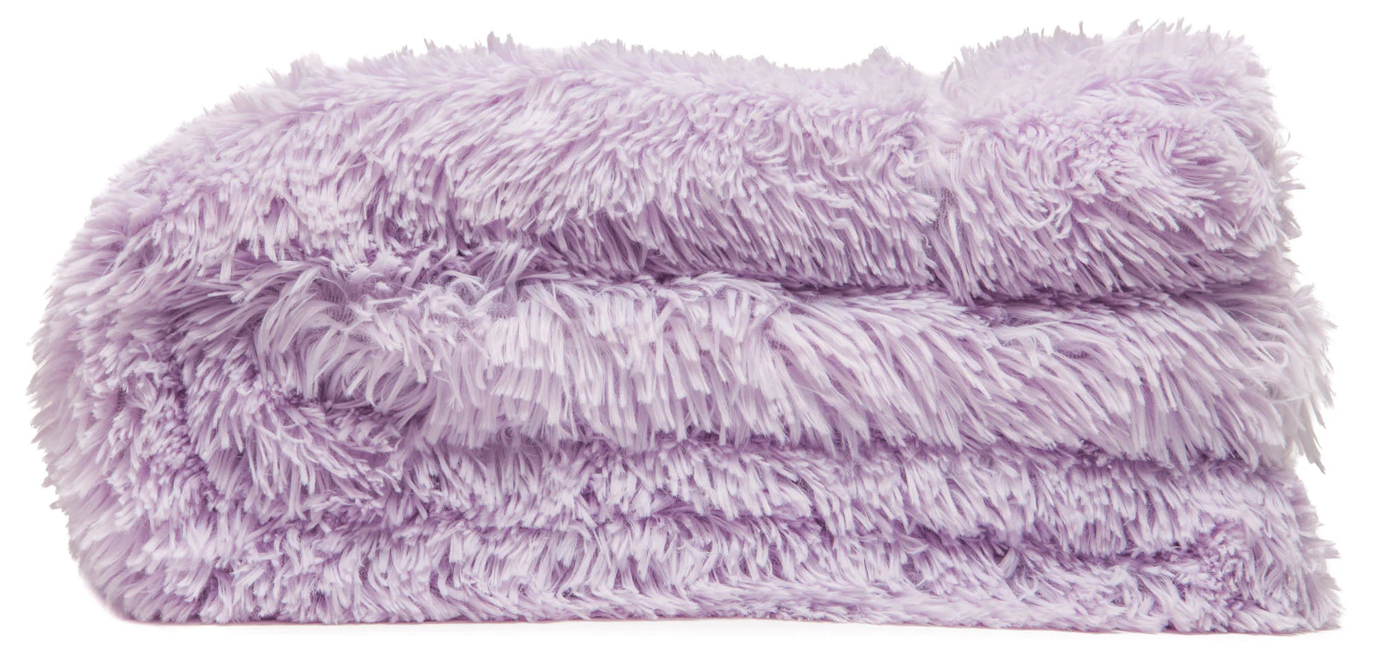 Solid Faux Long Fur Throw Blanket