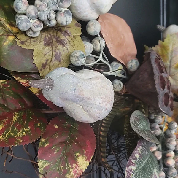 Premium Pumpkin and Gourd Autumn Wreath