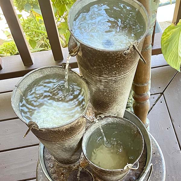 Bucket Garden Fountain with Pump, Pick Your Style