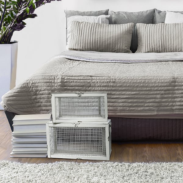 Metal Wire Storage Baskets  Set of 2