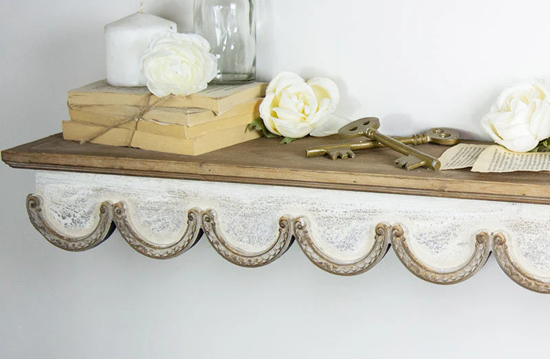 Wooden Scalloped Edge Shelf