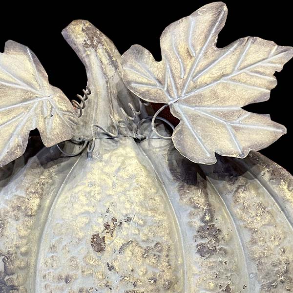 Huge Galvanized Pumpkin Yard Stake