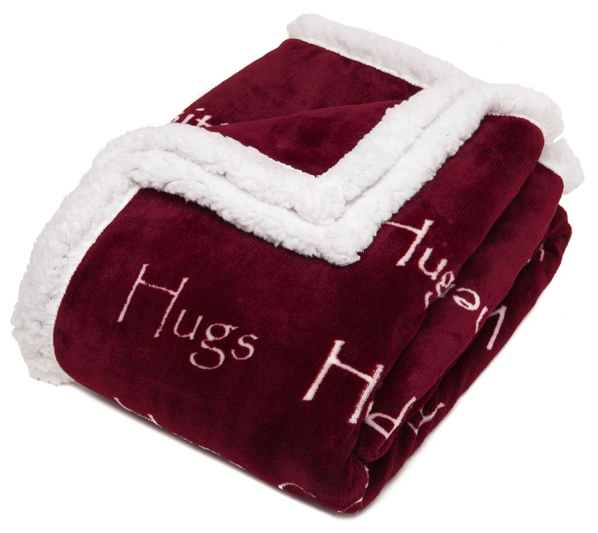 Gift Faux Fur Comfort Words Throw Blanket