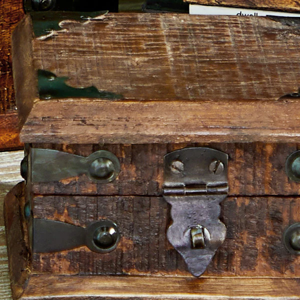 Reclaimed Wood Trunk Containers, Set of 3