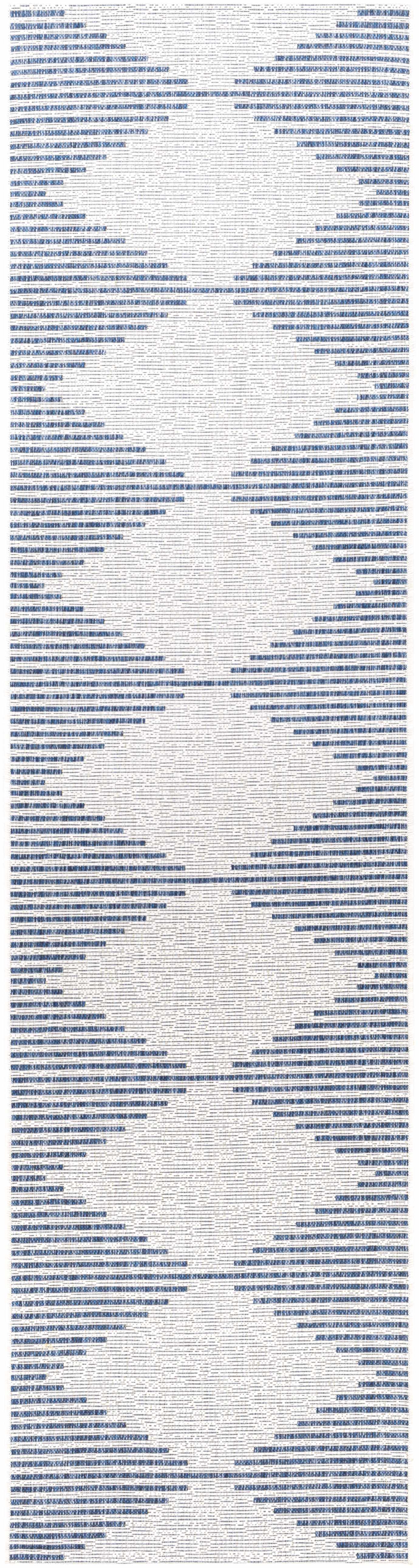 Blue and Cream Outdoor Rug