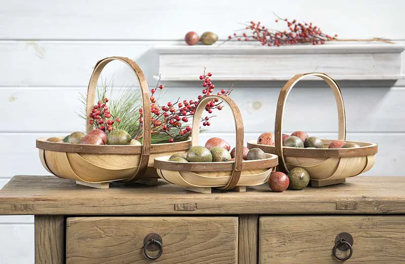 Chipwood Apple Baskets Set of 3