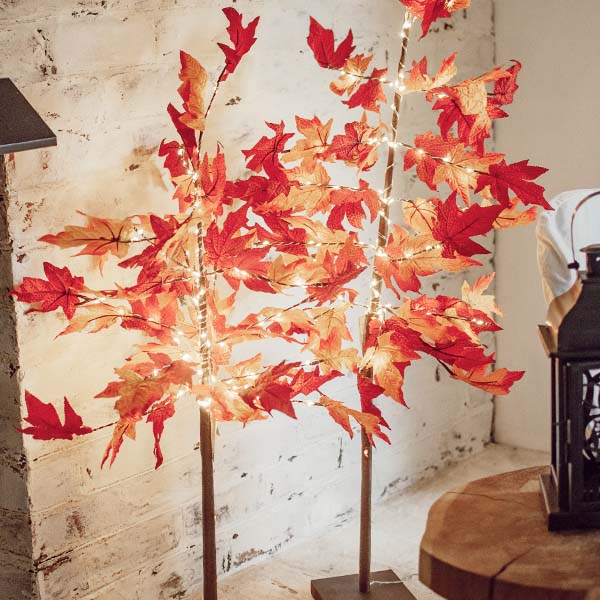 Pre-Lit Lifelike Outdoor Maple Tree, Pick Your Size