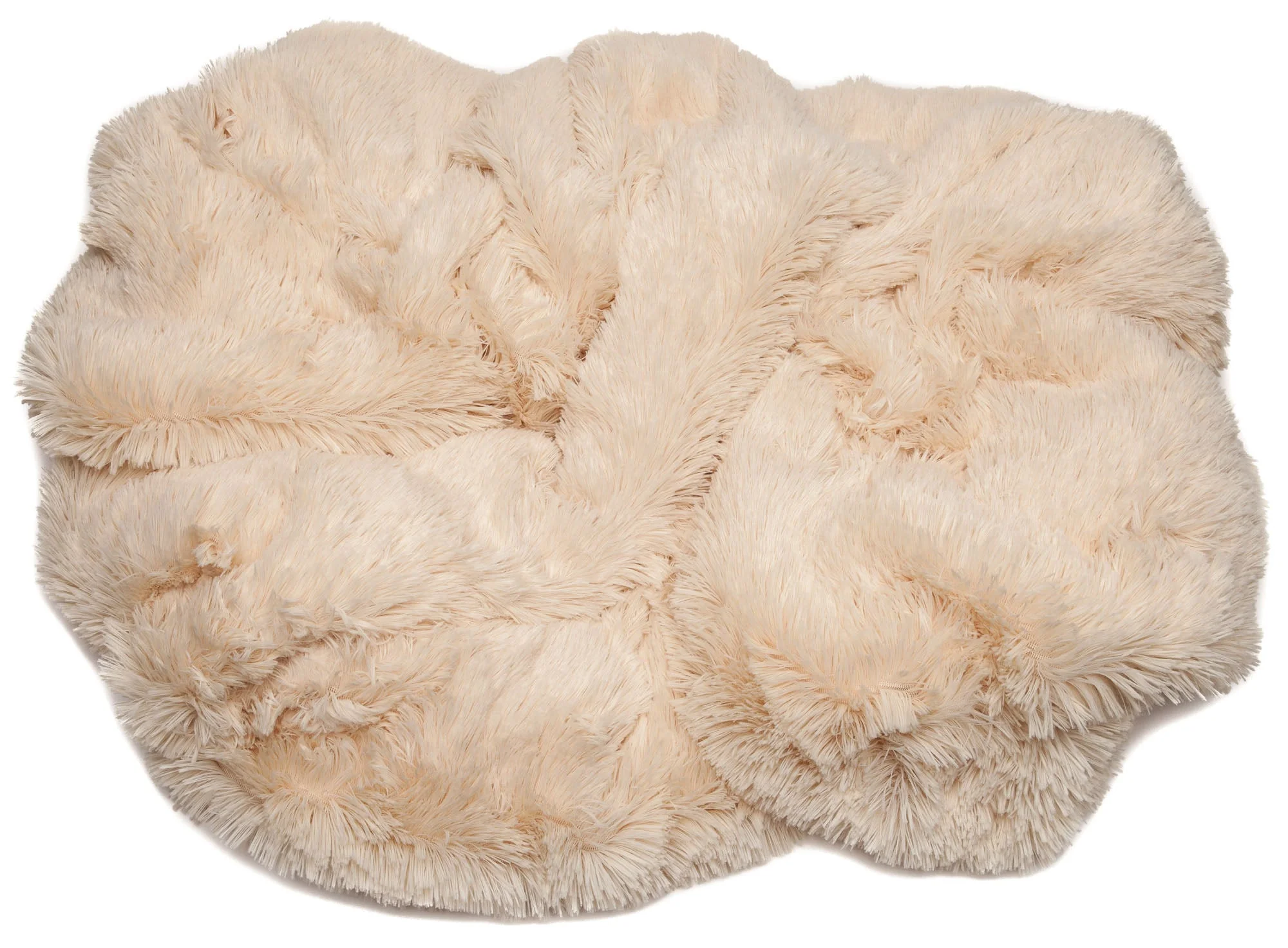 Solid Faux Long Fur Throw Blanket