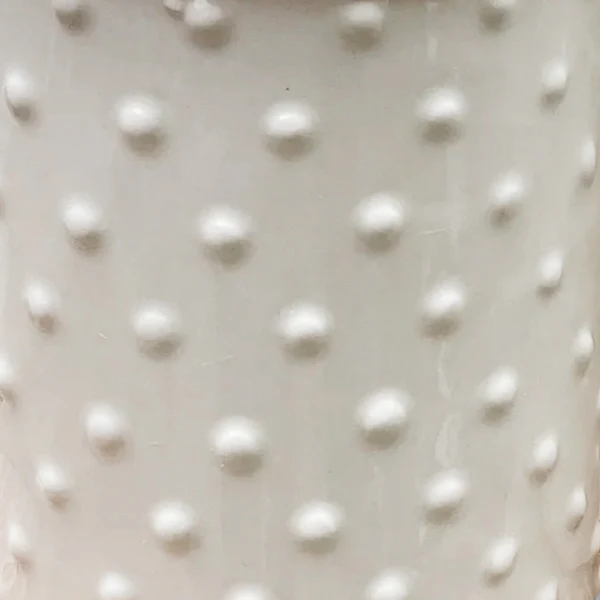 White Hobnail Ceramic Canister Set with Lids