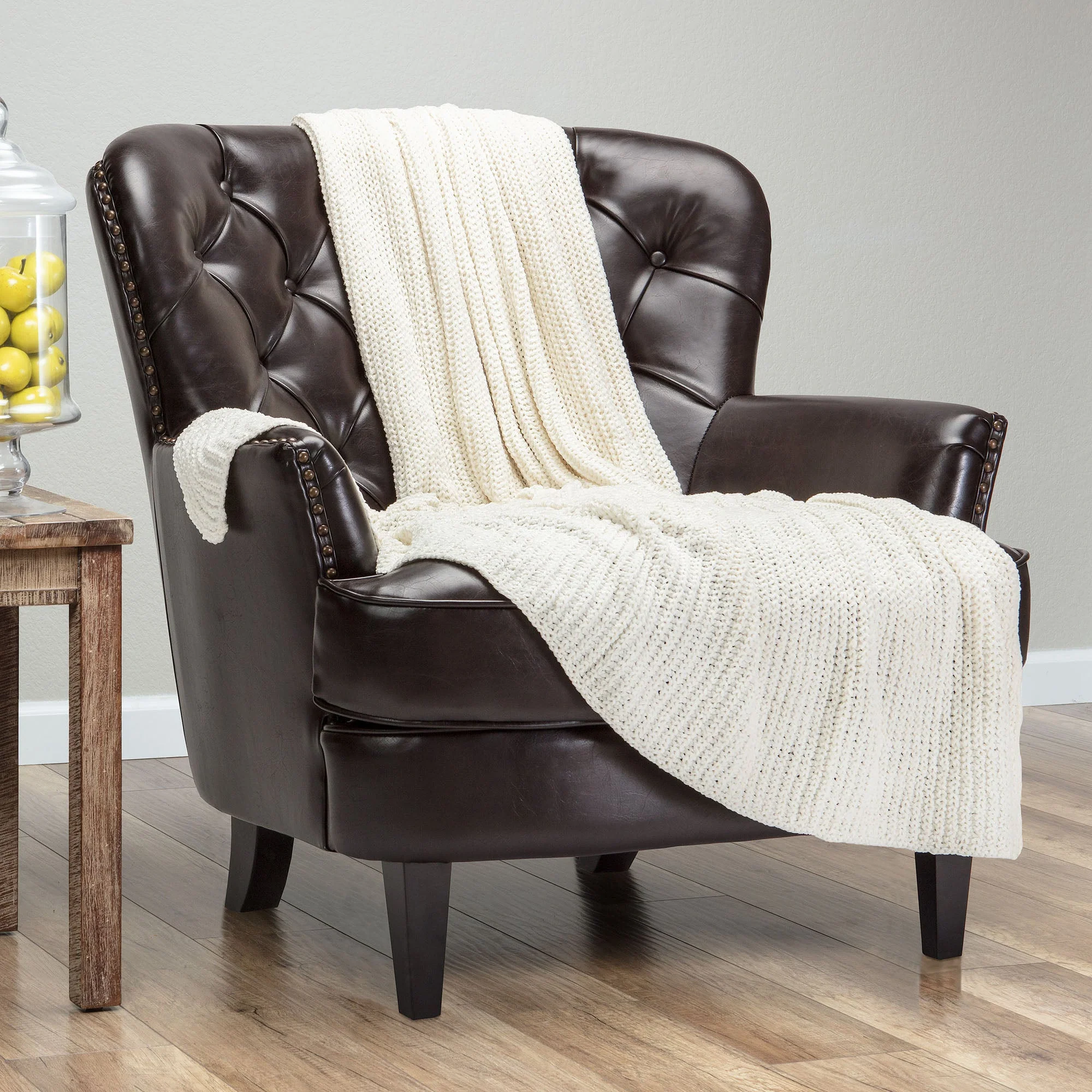 Knit Chenille Throw Blanket