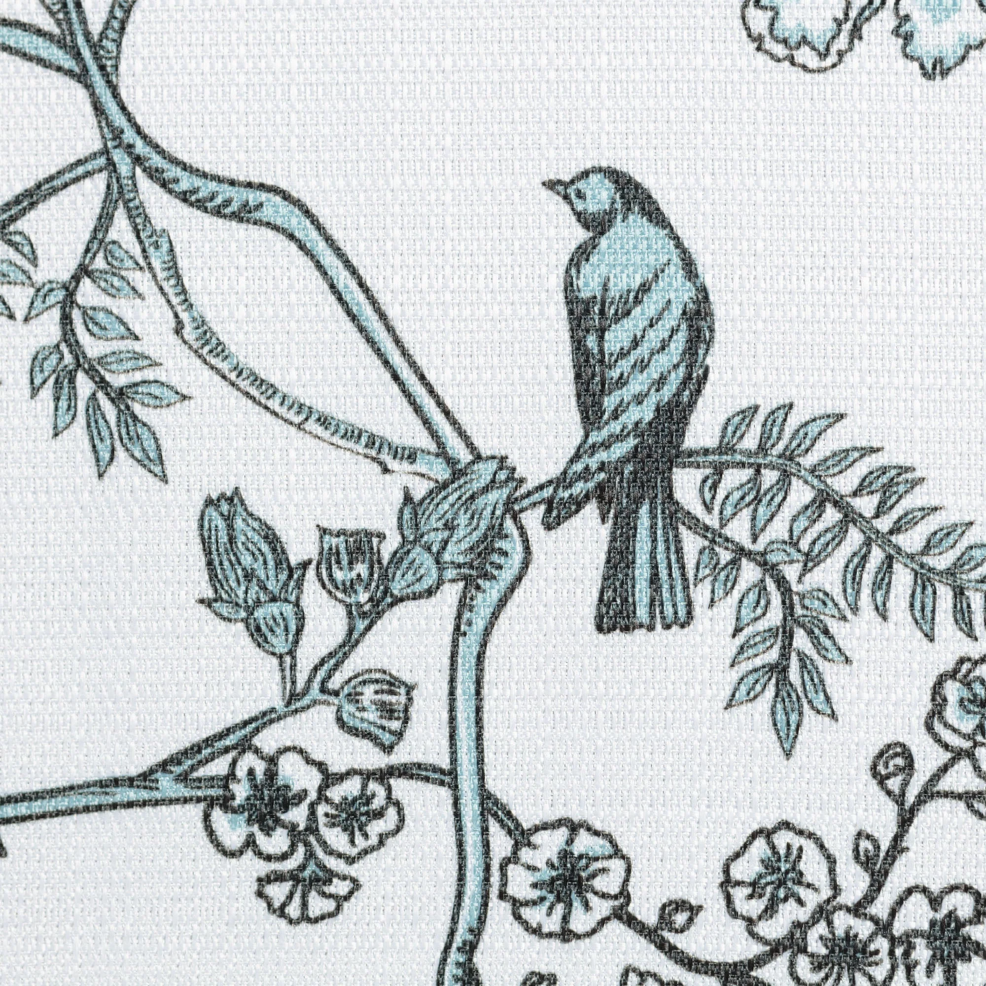 Faux Linen Toile Room Darkening Curtains