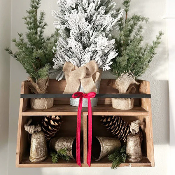 Reclaimed Wood Cubby Wall Shelf