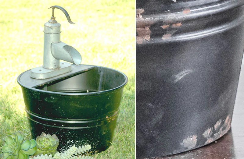 Distressed Water Pump Fountain