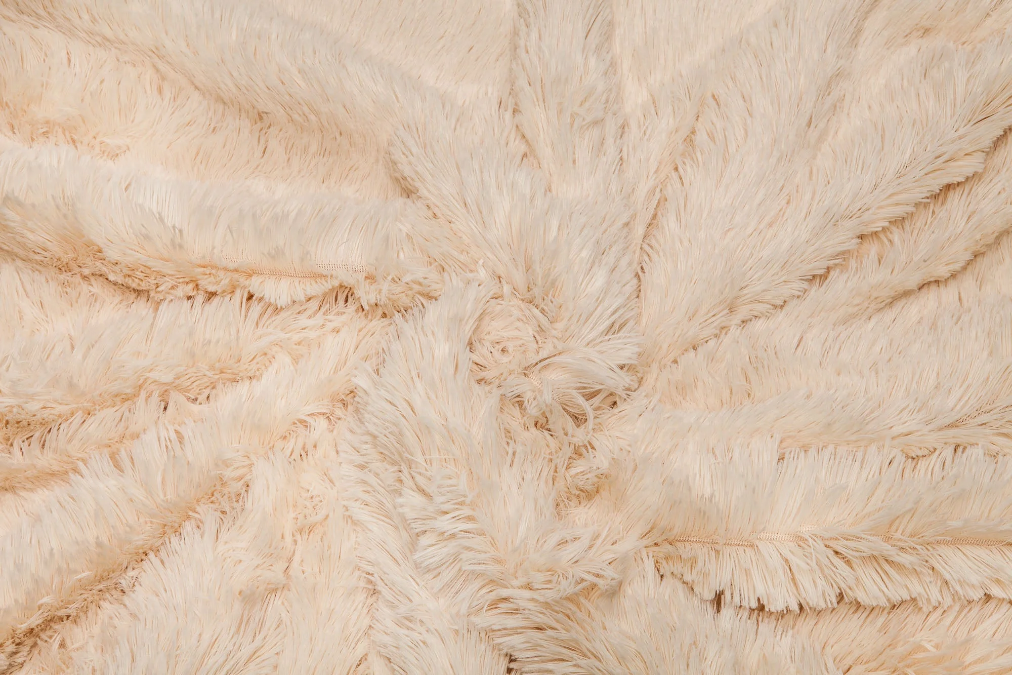 Solid Faux Long Fur Throw Blanket