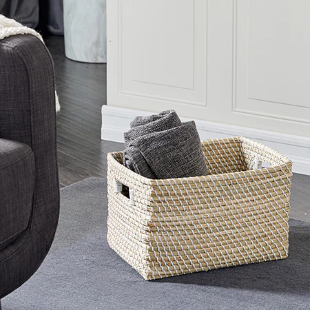 Seagrass Storage Basket with Handles