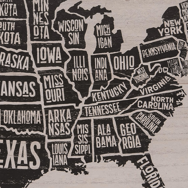 Personalized Hanging Wall Map with Pins