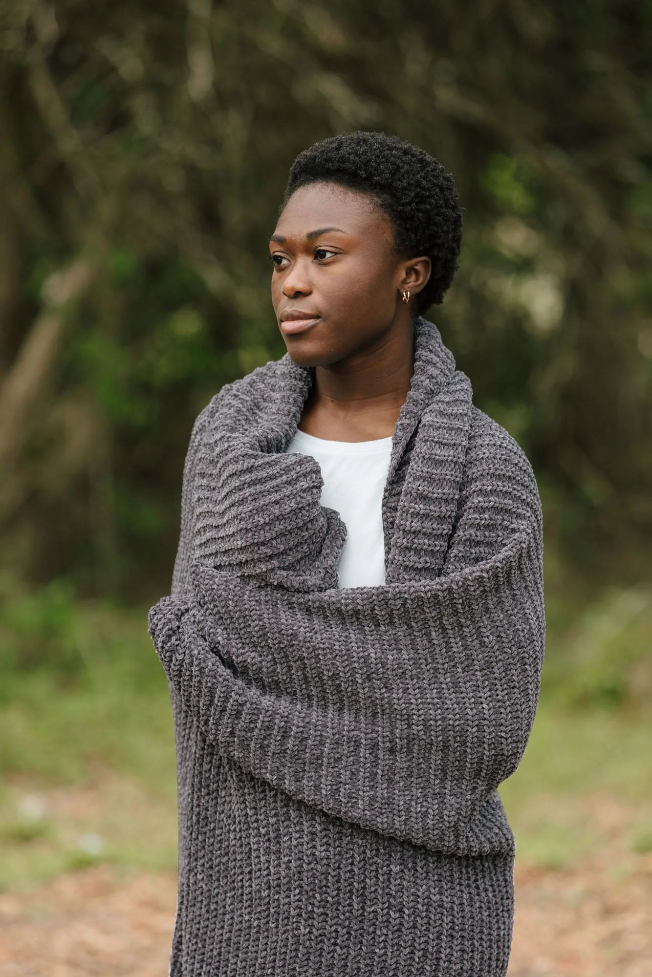 Knit Chenille Throw Blanket