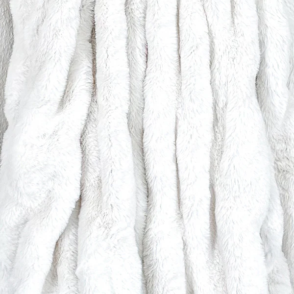 Ruched Faux Fur Throw Blanket