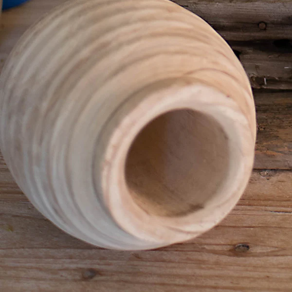 Natural Wooden Gourd Pots, Set of 3