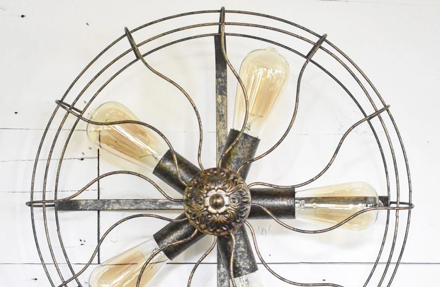 Antique Re-purposed Fan Light