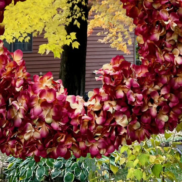 Faux Hydrangea Split Front Door Wreath