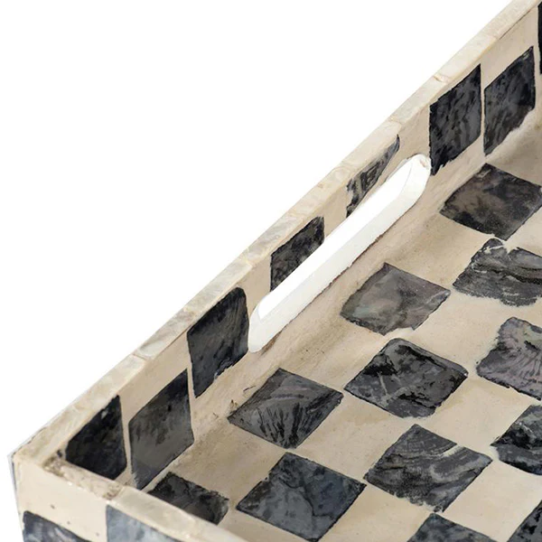 Capiz Checkered Tray