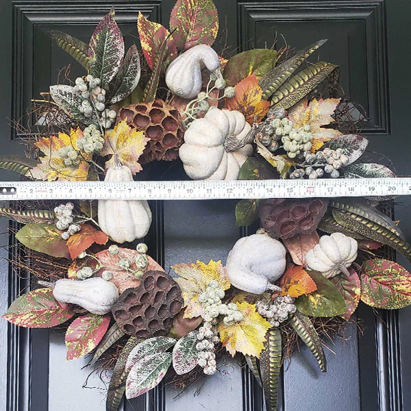 Premium Pumpkin and Gourd Autumn Wreath
