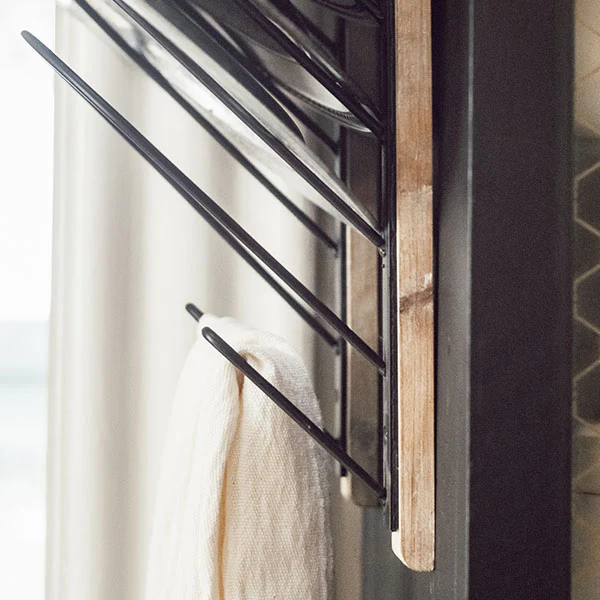 Modern Utilitarian Wall Mounted Plate Display Rack