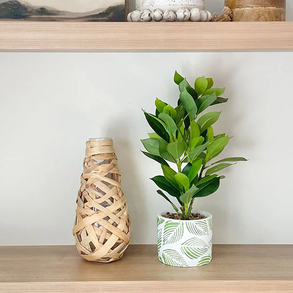 Faux Evergreen Plant with Decorative Pot