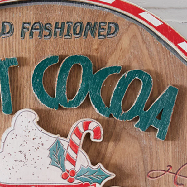 Old Fashioned Hot Cocoa Christmas Sign