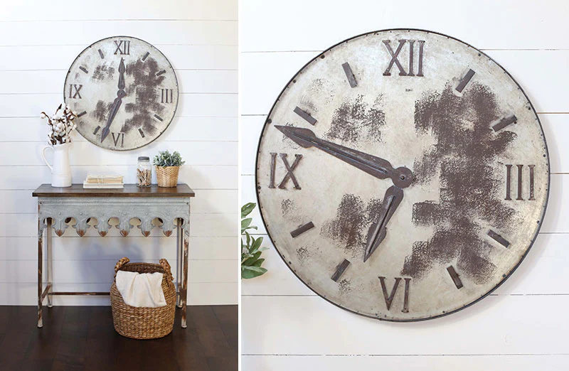 Decorative Relic Metal Wall Clock