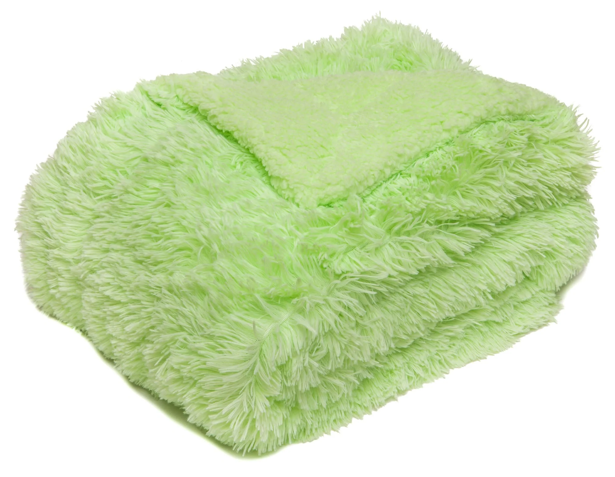 Solid Faux Long Fur Throw Blanket