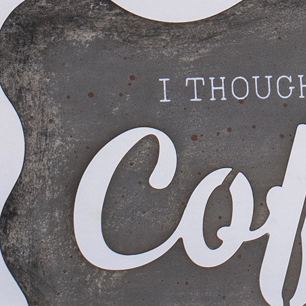 Metal Tabletop Coffee Sign
