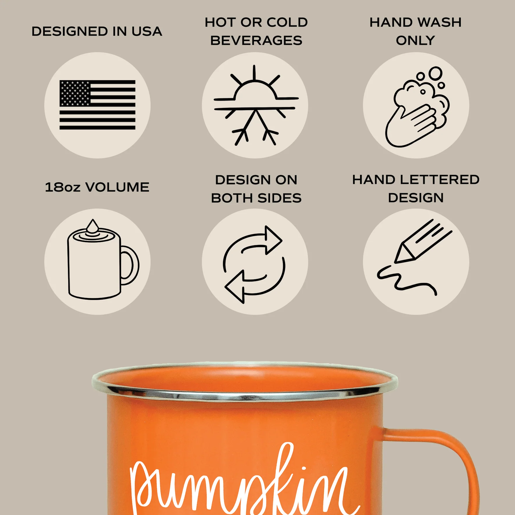 Pumpkin Spice 18oz. Campfire Coffee Mug