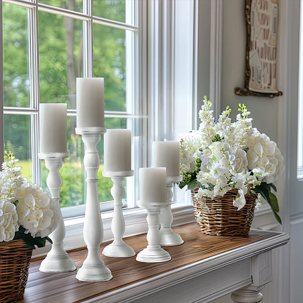 Flickering Flameless Candles with Remote, Set of 3 | Choose Your Color