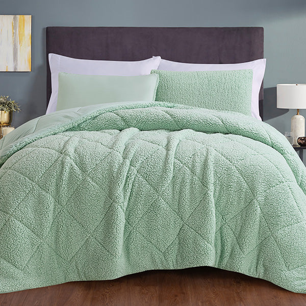 Cozy Sherpa Bedding Set, Pick Your Size/Color